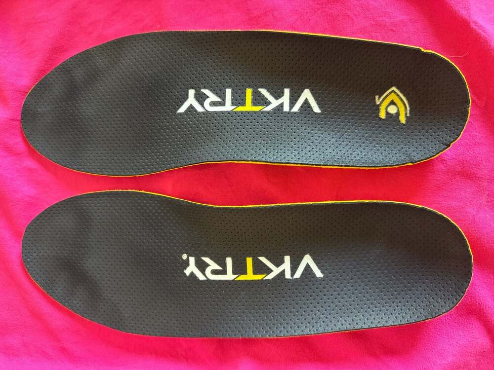 VKTRY Gold Performance Insoles Carbon Fiber Non-Cleated Size M 7.5-8 / F 9.5-10